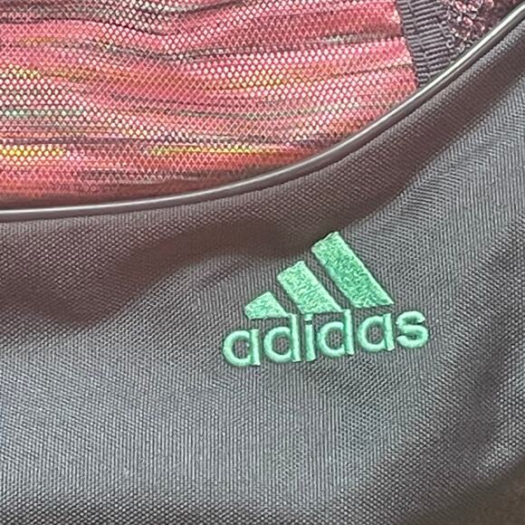 Adidas Alliance II Sack Pack With Zipper Pocket Multi-Color Pink Gray Green - Picture 3 of 8